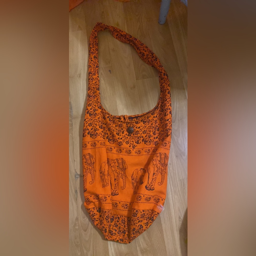 Beautiful boho elephant print crossbody bag